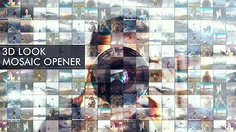 3D Look I Mosaic Opener I Slideshow | After Effects Template | Video Displays