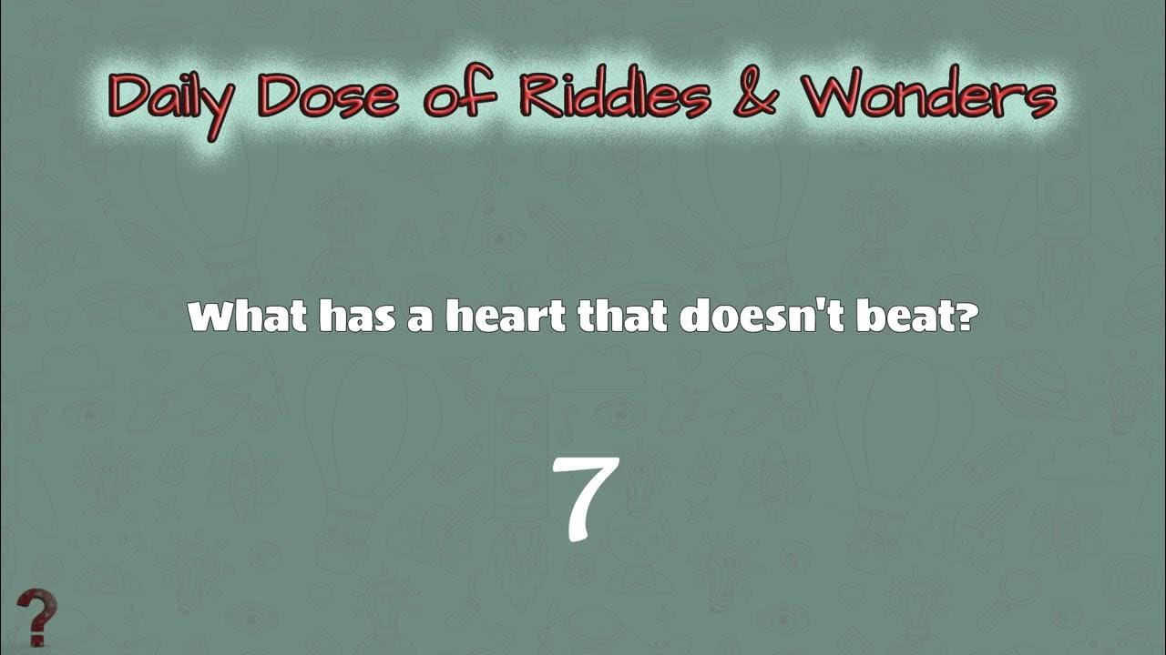 Riddle #10: What has a heart that doesn't beat? #riddles - YouTube