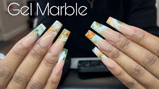 Quick fill + The Most Easy Marble Nail Art