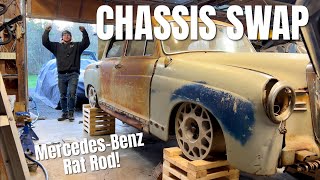 BUDGET RAD ROD. Chassis Swapped Mercedes Gets full AIR RIDE!