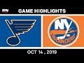 NHL Highlights | Blues vs. Islanders - Oct. 14, 2019