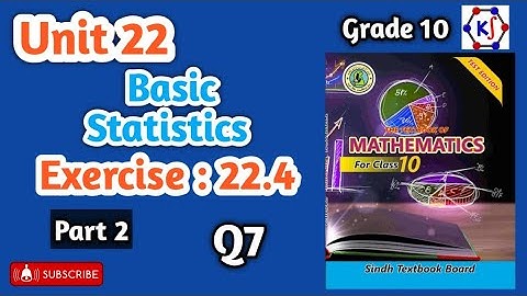 Unit : 22|| Basic Statistics || Ex : 22.4 ||Q7 ||Part 2||Median||Mode||Quartile|| Graph ||Grade 10