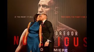 Celebrity Dee Devlin wows in stunning teal blue dress at the premiere of Notorious Conor McGregor Profile