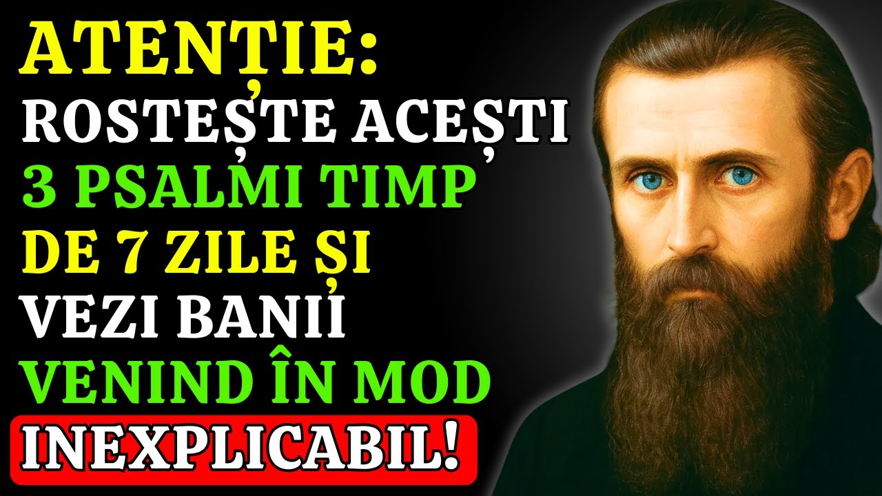 ACEȘTI 3 PSALMI SECREȚI ATRAG PROSPERITATE ȘI BANI DACĂ II ROSTEȘTI 7 ZILE | ARSENIE BOCA