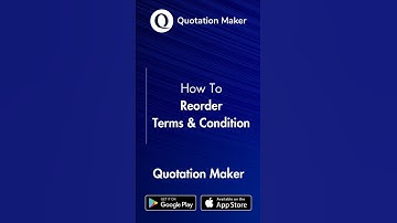 How to Reorder Terms & Conditions in Quotation Maker | Quotation Maker App (Android & iPhone)