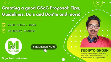 Creating a good GSoC Proposal: Tips, Guidelines, Do