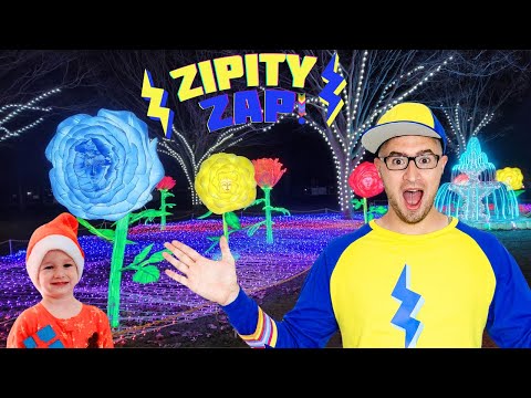 ZIPITY ZAP and Beansy Visit A Holiday Lights Festival | Playing I Spy With Festive Lights
