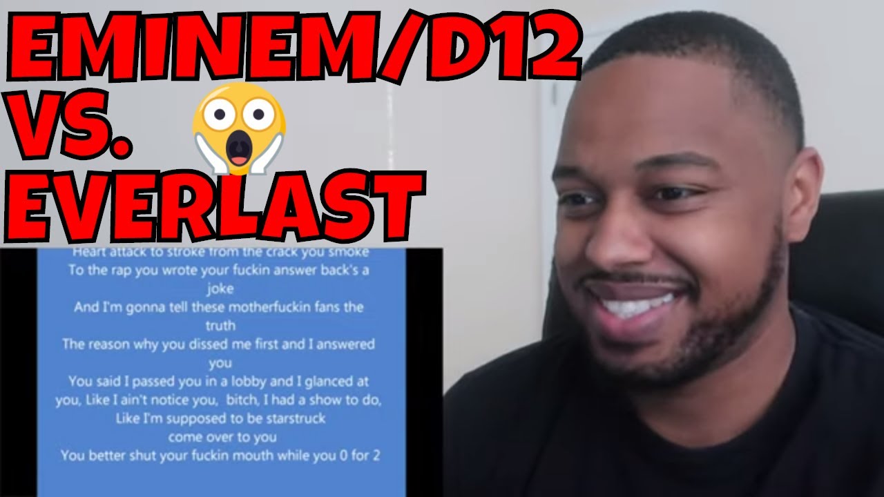 REACTION TO EMINEM & D12 - QUITTER (EVERLAST DISS) | LYRICS ON THE SCREEN