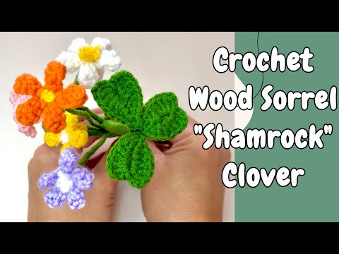 Shamrock Four Leaf Clover Crochet Tutorial [with narration] 