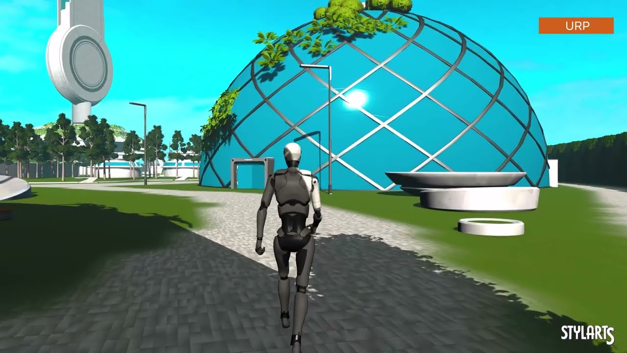Stylized Solarpunk City, video preview 19
