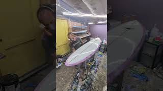 hot coat madness! #surfboardart #hotcoat #resin #surfboard #diy