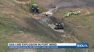 BREAKING: Fire crews respond to gas line explosion in Beasley area