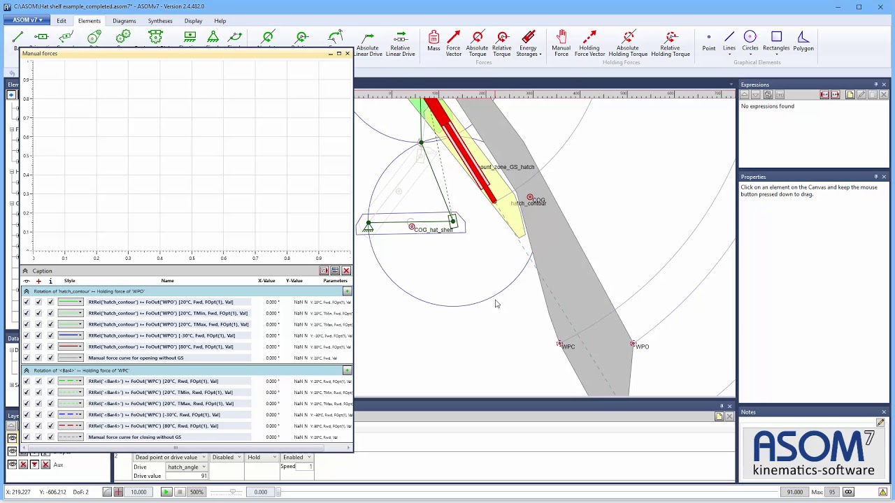ASOM v7 Mechanismus Hutablage