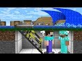 HOW to SURVIVE a NOOB and PRO FROM a TSUNAMI? in Minecraft Noob vs Pro