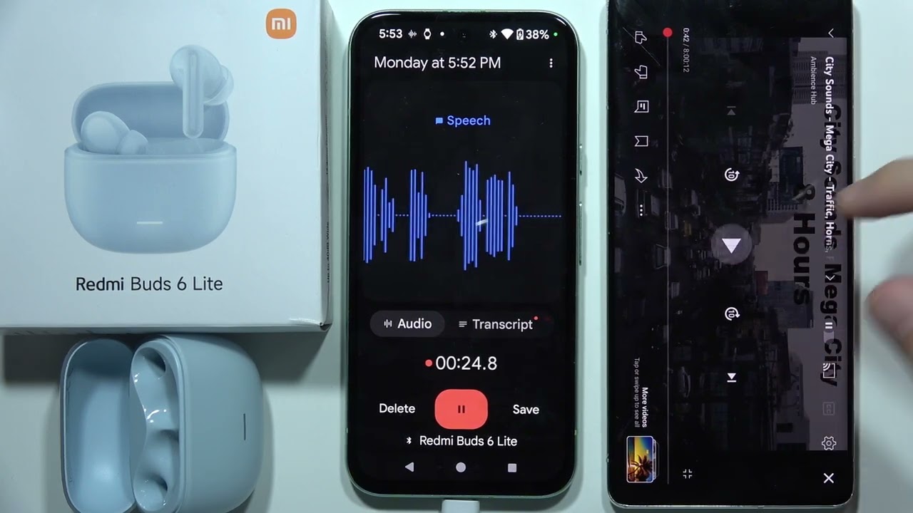 Redmi Buds 6 Lite против Samsung Galaxy Buds 3 Pro — тест микрофона