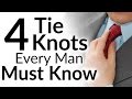 4 Tie Knots Every Man MUST Know | Best Tie Knots For EVERY Neck And Collar Type | Video Tutorial