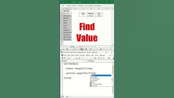 Find Value with Excel VBA #shorts