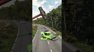 Car Destroying With Giant Hammer - BeamNG.Drive  #beamngdrive #crashdrive #beamng