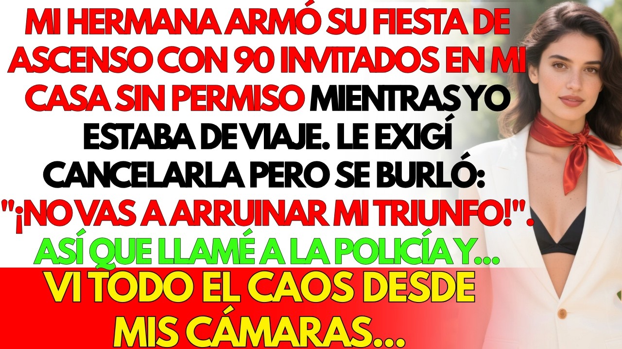 Mi hermana armó fiesta de ascenso para 90 en mi casa sin permiso mientras yo viajaba...
