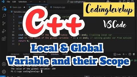 local and global variable scope in c++ | local variable | global variable | notes with program