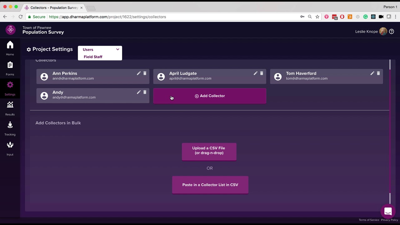 Project Settings (Part 2 of 2) on Dharma