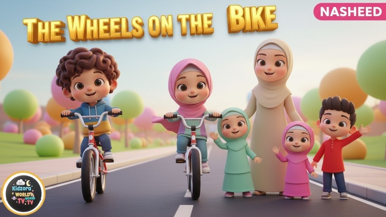 The Wheels on the Bike Islamic Version | Nasheed for Kids | Kidzaroa World TV