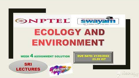 💥WEEK 4💥ECOLOGY AND ENVIRONMENT ASSIGNMENT SOLUTION💥💥