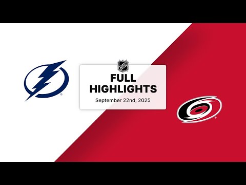 NHL Highlights | Lightning vs. Hurricanes | September 22, 2025