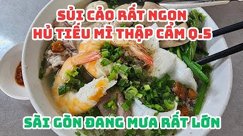 SÀI GÒN ĐANG MƯA RẤT LỚN: RẤT NGON Sủi cảo, Hủ tiếu mì thập cẩm Quận 5