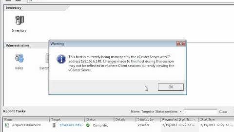 Logging Into an ESXi Host and vCenter with the vSphere Client - vSphere 5 CBT