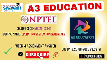 NPTEL Operating System Fundamentals Week 4 Assignment Answers | noc25-cs141 IIT Kharagpur