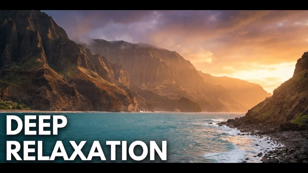 Ocean Waves & Mountain View 🌊 Relaxing Nature Sounds for Sleep