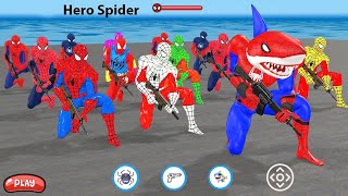 Gameplay Spider Man 2 rescue brides from Squid Game vs Superman vs shark Spider Man ||4K Action Game