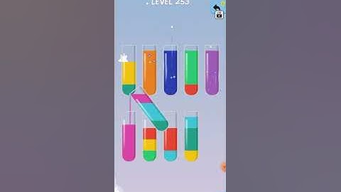 game water color sort level 253 fun brain games |   WalkThrough Solution Gameplay.....