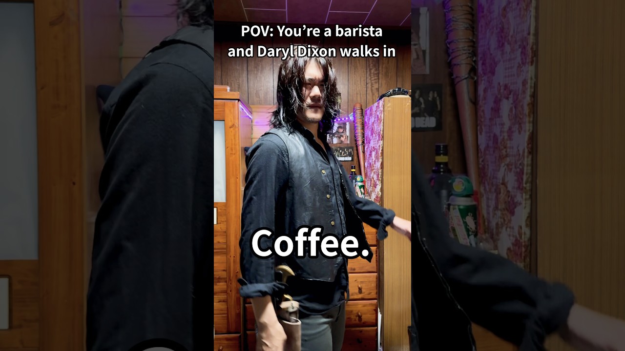 POV: You’re a Starbucks barista and Daryl Dixon walks in 