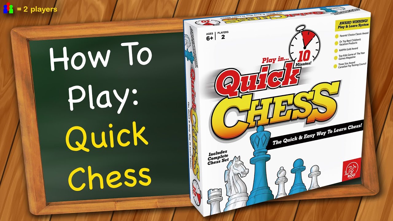 Quick Chess Play in 10 minutes 2 games in 1 double sided board all parts  there
