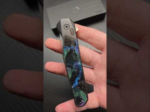 Carved EDC Dark Damascus Knife?   