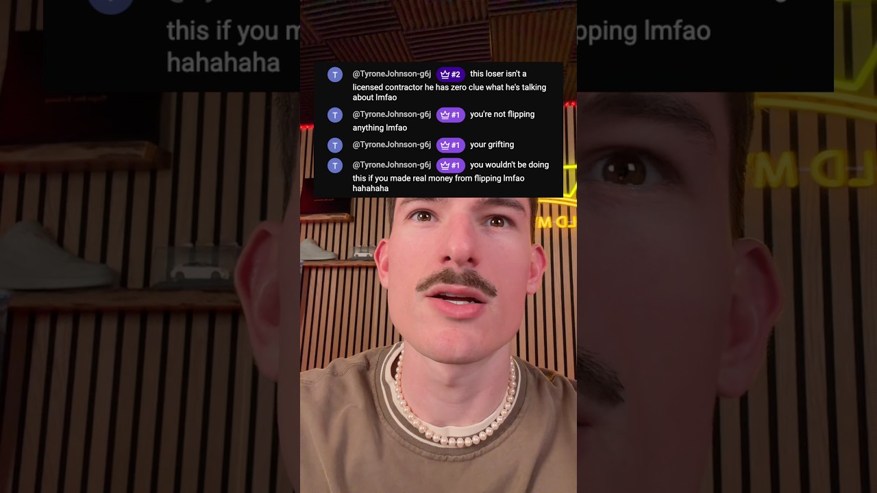 ⁣Fake real estate investor called out on livestream 😭😭