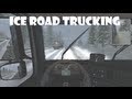 Euro Truck Simulator 2 - Realistic Rain mod + Truckers Map V8, driving to the winter ice road.