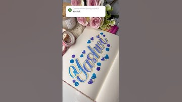 Subscribe and comment your name🎀✨🫧#handlettering#lettering #handwriting #aestheic#brushpen#shorts