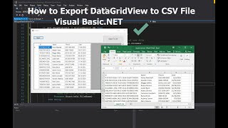 How to Export datagridview data to CSV file in Visual basic.NET