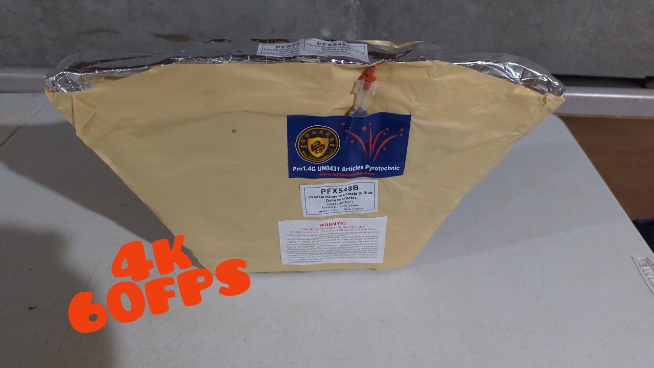 Dominator 1.4pro PFX548-B 💥 Crackle Mines to Comets to Blue Dahlias Slice Firework (5shot) {mfg2018}