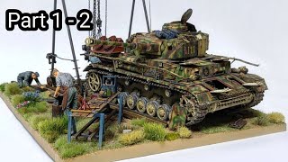 MINIART 1/35 REPAIRING OF Pz.Kpfw.IV Ausf.H(DIORAMA BIG SET)   Part1-2