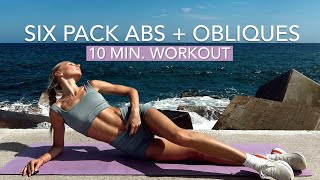 10 Min SIX PACK + OBLIQUES Workout / Fit By Angela