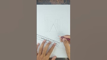 How to Draw 3 Point Perspective! ✍️ #art #drawing #shorts #shorts