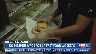 Could the $20 minimum wage hike for California fast food workers impact food prices?