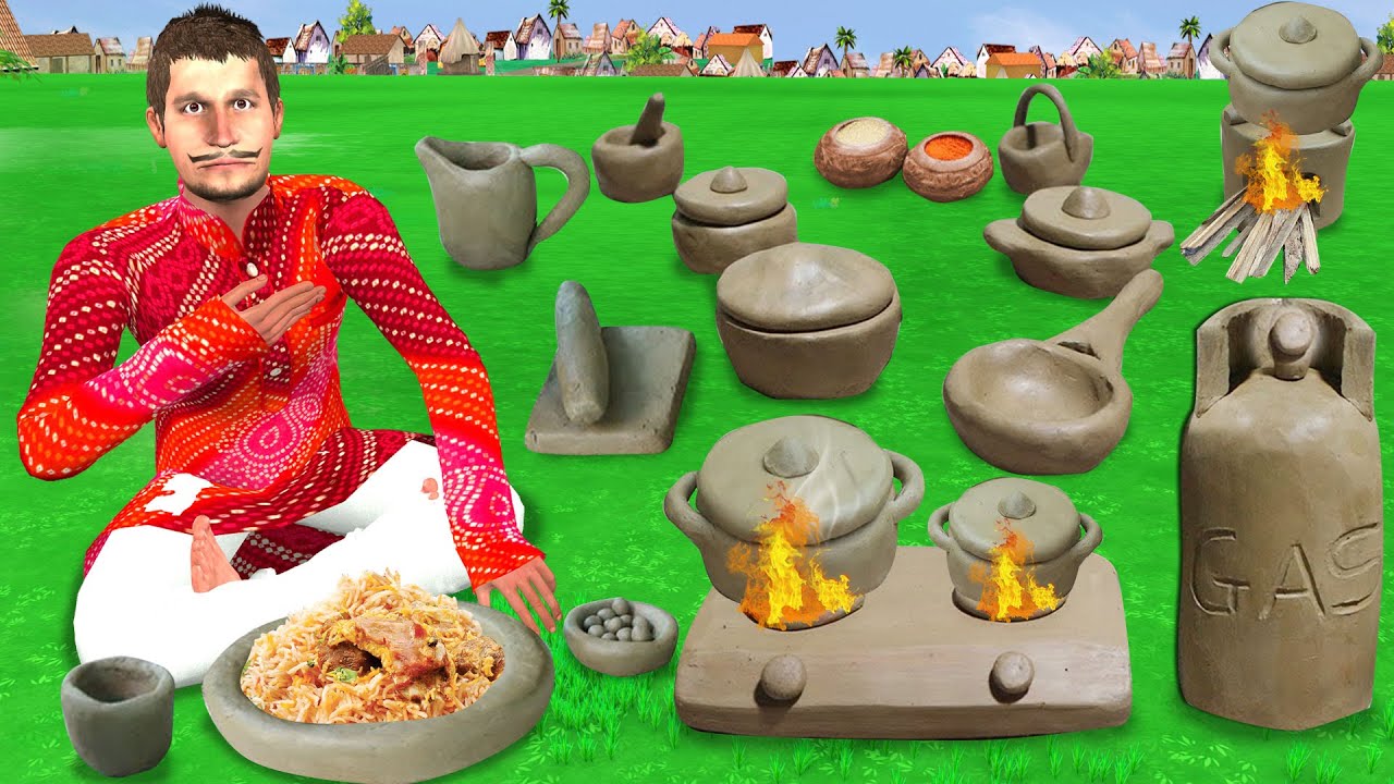 ⁣छोटा रसोई मिट्टी के औजार Mini Kitchen Clay Tools Comedy Video हिंदी कहानियां Hindi Kahaniya Comedy