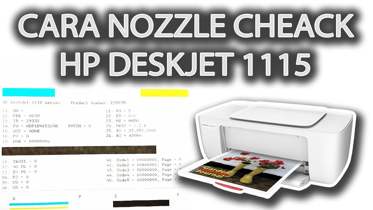 CARA PRINT NOZZLE CHEACK HP DESKJET 1115 YouTube