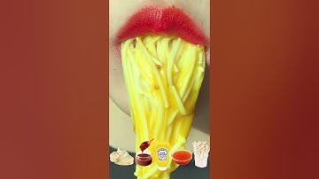 asmr ENOKI MUSHROOMS WITH SAUCE eating sounds