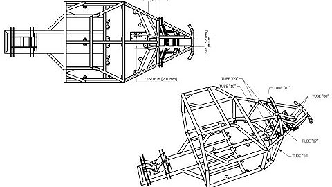 BadLandBuggy ST4 Plans/Drawings - PT 2. Drawing MidFrame / Structural Member function